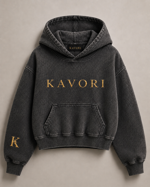 Women’s Vintage Wash Black Hoodie