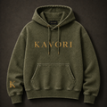 Men Vintage Olive Green Hoodie