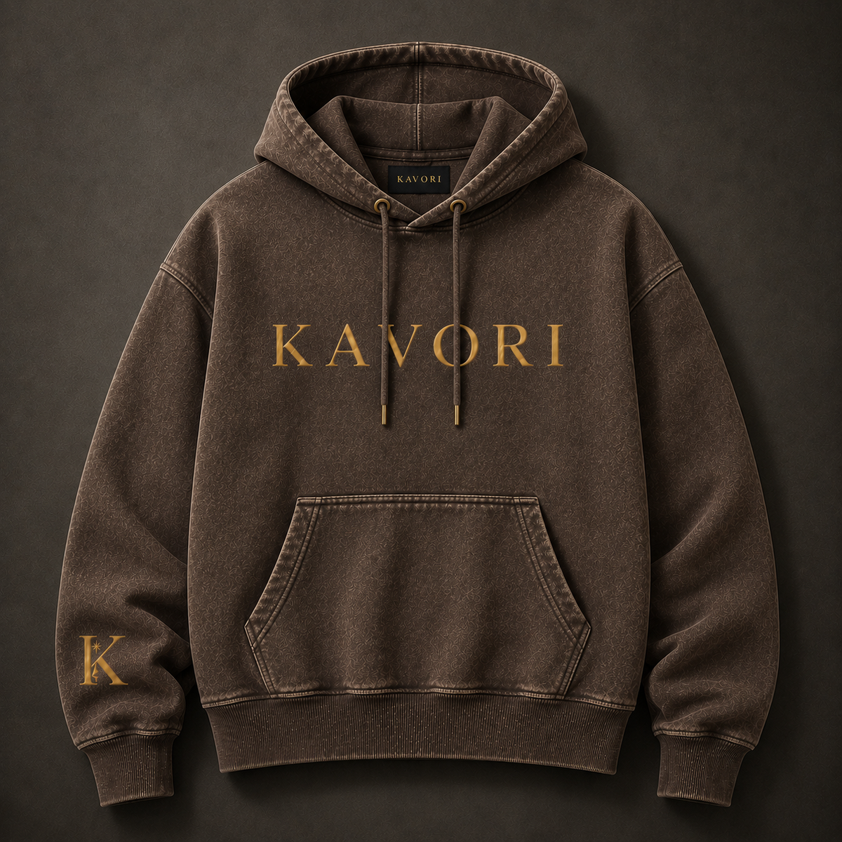 Men Vintage Brown Hoodie
