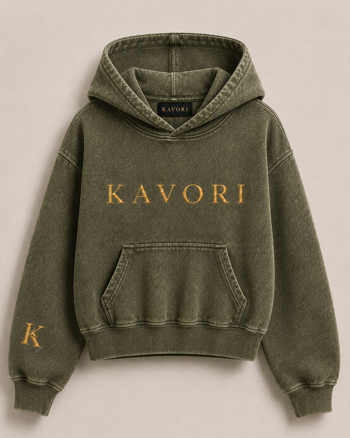 Women Vintage Olive Green hoodie