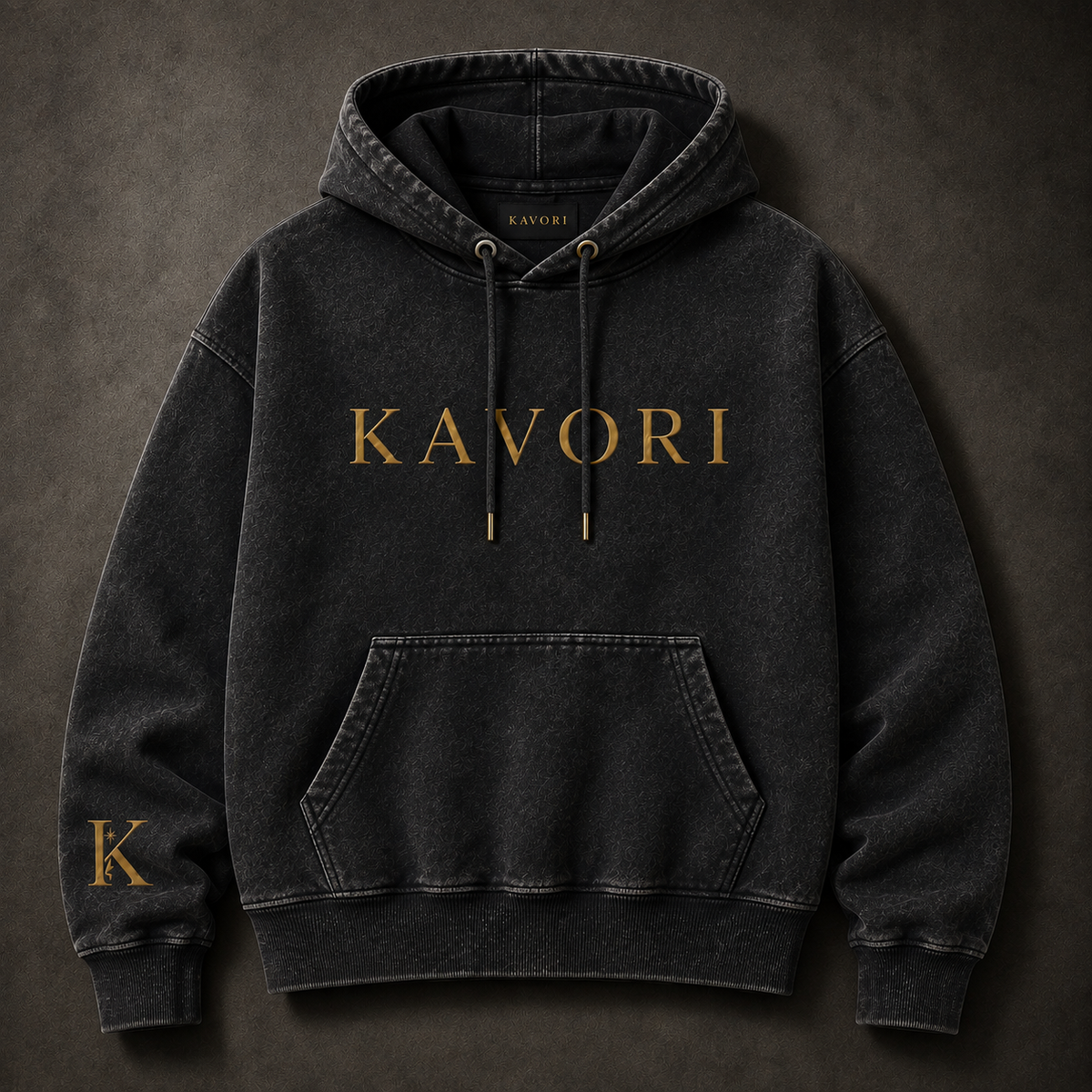 Men’s Vintage Washed Hoodie- Wash Black