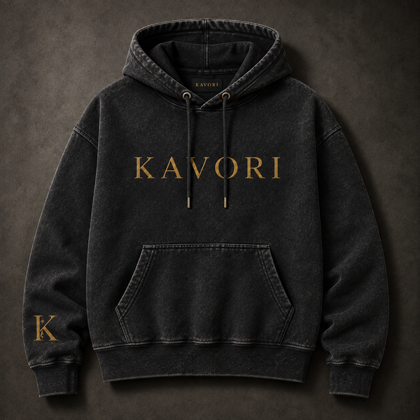 Men’s Vintage Washed Hoodie- Wash Black